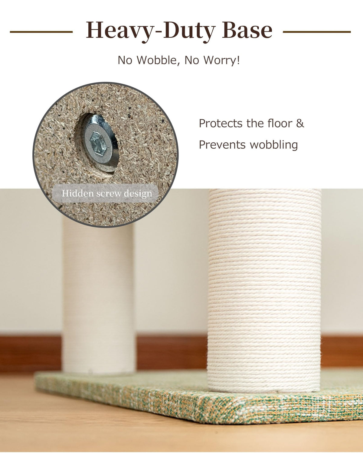Cat Tree Tower Wooden 37.4''(95 cm), Large Cat Tree with Jump Platform &amp; Play Ball for Indoor Cats, Ideal Cat's Climbing Frame &amp; Playhouse (Linen Fabric Light Grey)